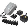 MAXTRACK Transmedia - Adattatore da viaggio 2500 mA con prese adattabili per GB/US/AU/EU + 7 connettori, 100-240V, 3/3.3/5 / 6/6.5/7 / 8.4V NTT11L