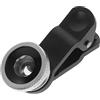 NUOBESTY Obiettivo per Telefono 3 in 1 Fish Eye Macro Grandangolare Clip, 52mm per Smartphone e Tablet