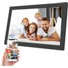 LNBEI Cornice digitale da 25,4 cm con touch screen 1080p Ips, 32 GB, grande cornice elettronica con rotazione automatica, montaggio a parete, Wi-Fi e app intelligente per condividere istantaneamente foto e