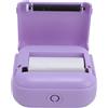 Walmeck Stampante Termica Portatile BT Stampante Tascabile Stampe Trasparenti da 203 Dpi Supporta Contenuti Personalizzati per la Stampa di Biglietti, Foto, Promemoria, Errori (Viola)