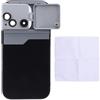 QWUUYEC Lente per Cellulare 3 in 1, Obiettivo Macro 10X, Teleobiettivo 2X, Fisheye 180°, Kit con Custodia Protettiva - Zoom 100x, Accessori Ottici per Smartphone 16 Pro