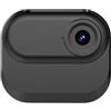 ZYNCUE Videocamera portatile 1080P HD con rilevamento del movimento, obiettivo grandangolare a 80 gradi, mini telecamera indossabile per registrazione interna ed esterna (nero)