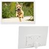 Annadue Cornice Digitale LED HD da 15,4 Pollici con Telecomando Intelligente, Musica di Sottofondo, Riproduzione in, Archiviazione Potente, Funzione Temporale, Posizionamento (Spina