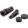 NIDONE Obiettivo per fotocamera per telescopio Obiettivo per fotocamera per telescopio ottico HD 8X per telefono cellulare con clip universale nera