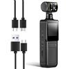 OSALADI Telecamera Sportiva Portatile con Registrazione Audio e Video Telecamera Indossabile e Antiurto Clip per Indossare Sul Corpo o Maglietta Trasmissione in Reale Wi-fi e Condivisione