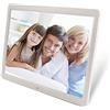 UsmAsk Spacmirrors Cornice per foto digitale da 15 pollici 1280 * 800 1080P HD IPS Display LCD Cornice elettronica e porta USB con sensore di movimento Supporto MP3 MP4 Calendario Sveglia (Bianco)