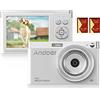 Andoer Compact 4K Fotocamera Digitale Videocamera Videocamera 50MP Display IPS da 2.88in Messa a fuoco automatica Zoom 16X Anti-vibrazione Viso Detact Sorriso Cattura Flash Incorporato con batteria