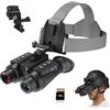 Generic Occhiali per visione notturna, binocolo 4K 3D con zoom digitale 8X e IR a 7 livelli, compatibile con casco per adulti, classe energetica A