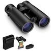 Amcrest Binocolo 10 x 42 con prisma da tetto per adulti, binocolo professionale HD per bird watching, viaggi, stargazing, caccia, concerti, sport, prismi BAK4, adattatore per smartphone per