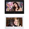 SMTYXS Cornice For Foto Elettronica Intelligente Da 7 Pollici Digitale 800 * 480 Video 720P Lettore Musicale MP3 MP4 Riproduzione Automatica Telecomando Un'Esperienza Visiva Squisita(2PCS Black White)