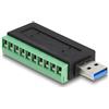 DeLOCK Adattatore USB 3.2 Gen 1 Tipo-A Maschio a Morsettiera Marca