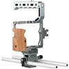 Sevenoak SKA9C1 Pro Gabbia per fotocamera in alluminio con manico superiore, supporto per scarpe e aste da 15 mm, misura personalizzata per fotocamere mirrorless Sony a7, a7S, a7R, a7 II, a7R II,