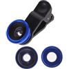DOITOOL Lente Per Fotocamera Smartphone Blu Con Clip Obiettivo Fish-eye Macro e Grandangolare in Lega Di Facile Da Installare e Resistent Acqua Olio Compatibile Con Iphone x