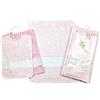 Bubabù Set Asilo Tre Pezzi Ricamabile MELMAN: Bavaglino con Elastico, Asciugamano, Sacchetto - Made in Italy (ROSA)