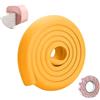 SONARIN Paraspigoli Bambini Angolari Gomma,Protezioni per Bordi,2 m / 6,6 piedi Protezioni per bordi da tavolo per mobili a forma di L con nastro adesivo,Protezione per Bambini(Arancia)