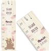 GRAVURZEILE Metro per bambini in legno - Teddy Rosa Design - con nome per cameretta dei bambini - Scala misura 80 - 140 cm - Dimensioni 20 x 70 x 2 cm - Regalo per nascita per ragazze e ragazzi