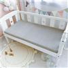 Odot Lenzuolo con angoli Lenzuola Carrozzina Neonato, Lenzuola da Culla Bambino Coprimaterasso, Lenzuola Navicella con Angoli Elasticizzati Lenzuola per Culla (80x180cm,grigio scuro)