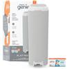 Diaper Genie Platinium - Seau à Couches Anti-Odeurs | Acier Inoxydable | Grande Capacité 47 Couches | Recharge Durable Jusqu'à 5 Mois | Ouverture Large & Pédale Pratique - Grey