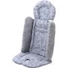 SZLIFE Cuscino per passeggino, cuscino per carrozzina, imbottitura spessa, traspirante, morbido, universale, per materasso e fodera del sedile, Grigio