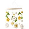 Generico Crib Mobile - Piccole Asilo Sospese | Arredamento Per Bambini Ape E Fiori | Ornamento Del Soffitto Rilassante Infantt | Accessorio Morbido Hangble Per Cradle Setup Room Baby Shower Birthday