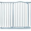 Safetots Cancelletto di Sicurezza Extra Alto con Parte Superiore Incurvata, 107cm - 116cm, Grigio Opaco, Extra Alto con 100cm di Altezza, Montaggio a Pressione per Scale, Barriera di Sicurezza
