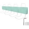 Froadp 200cm Lettino Laterale Anticaduta Sponda Letto Soft Pack per Bambini in Lino Ringhiere per Bambini Sponda Letto Portatile Regolabile in Altezza Protezione Bordo Letto per Lettino(Verde Mare)