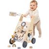 Mainely Personalizzabile girello in legno naturale - attività motorie & primi passi - dai 12 mesi - personalizzato con nome - Tryco