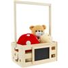 Retrok Cesto regalo con manico in legno, 41 x 30 x 20 cm, scatola regalo per baby shower, multifunzionale, per compleanni, baby shower, Natale, nuovi genitori (C)