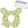 KAKIBLIN - Cuscino da viaggio per bambini, supporto per la testa del bambino, supporto per la testa del bambino per seggiolino auto, passeggino (ananas)