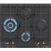 Gorenje GW6D42CLB, Piano cottura a gas Classico, Black
