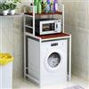 Nordivo Supporto lavatrice Asciugatrice per Regolabilein Altezza,mobiletto sopra lavatrice,Tamburo Lavastoviglie Ripiano Di Stoccaggio,per Bagno, Cucina, Balcone, Lavanderia(White/red,43.3in/110CM)