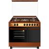 Lar.el Cucina da 90x60 MARRONE Lar.El forno a GAS con vano porta bombola 5 fuochi