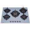 Millar GH7051PA - Piano cottura in vetro temperato con 5 bruciatori a gas, 70 cm, colore: GRIGIO