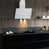GURARI GCH 268.8 WH Prime, cofano cucina 80cm, vetro bianco, EEK A, 1000m³/h, telecomando, cappa a parete
