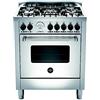 Bertazzoni La Germania Americana AMN765EXT cucina Piano cottura Acciaio inossidabile Gas A - Forni e Piano cottura (Piano cottura, Acciaio inossidabile, Manopola, Nero, Frontale, Analogico)