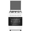 Lar.el Cucina a gas 60x60 larel con forno a gas ventilato bianca griglie in ghisa pesante