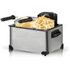 bajrl Friggitrice elettrica a doppia pentola, uso commerciale domestico con temperatura costante for patatine fritte, youtiao, spiedini, snack da stallo