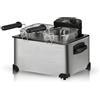 bajrl Friggitrice Elettrica A Doppio Cestello For Uso Domestico E Commerciale, Controllo Della Temperatura For Patatine Fritte, Bastoncini Di Pasta Fritta, Kebab, Pollo