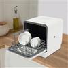 WSIKGHU Lavastoviglie da tavolo Mini lavastoviglie con 4 programmi e serbatoio d'acqua integrato da 6 l, 220 V - 240 V 1100 W Mini lavastoviglie per appartamenti e camper