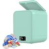 YXYLJOZ Lavatrice Portatile, Mini Lavatrice Automatica, Display del Tempo di Lavaggio a Doppia modalità, Pulizia Automatica del Tamburo per Biancheria Intima e Calzini (Mint Green)