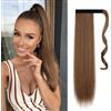 BELEVO Coda Capelli Extension, 60cm Coda Finta Capelli Extension Naturali Natura Capelli Lisci Sintetici, Code Finte Per Capelli 100g