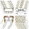 Augweyang 20 fogli di tatuaggi temporanei con stampa leopardata, 4 stili di tatuaggi per il corpo del gatto ghepardo dorato, accessori per il trucco per donne, uomini, ragazzi, ragazze, feste di Halloween,