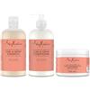 Shea Moisture SheaMoisture Shampoo, Balsamo e Smoothie per capelli spessi e ricci Cocco e Ibisco set per la cura dei capelli Shampoo 1x 384 ml, Balsamo 1x 384 ml, Smoothie 1x 326 ml