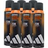 FEI FAN Deodorante Spray Uomo, Power Booster, 72 Ore di Protezione, Formula Vegana e Senza Alcol 150ml (6 Unità)