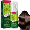 Fyearfly Mousse Per Lo Styling in Schiuma Volumizzante, 3 Pezzi 60ml Mousse Per Lo Styling dei Capelli Mousse in Schiuma di Olio D'oliva Anti Crespo a Lunga Durata Per Capelli Ricci da Uomo E Donna