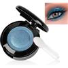 PHFDQKG Ombretto singolo Shimmer, ombretto in polvere compatta fine, waterproof, con pennello e specchietto