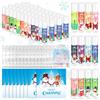 Swiffen Set da 144 balsami per labbra con scritta Merry Christmas, regalo di ringraziamento per colleghi, amici, donne, albero di Natale, pupazzo di neve, Babbo Natale, burrocacao con 48 sacchetti