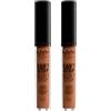 NYX Professional Makeup Correttore Can't Stop Won't Stop Tonalità 17 Cappuccino Liquido Multiuso Lunga Tenuta 24h Waterproof Ultra Pigmentato Corregge Scolpisce e Illumina - 2 Correttori da 3,5ml