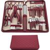 Elitzia 42Pcs Manicure Set Multifunzionale In Acciaio Inox Nail Pedicure Cura Kit Durevole Tagliaunghie Set di Strumenti per la toelettatura per Uomini e Donne Uso Domestico ETMS23A