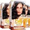 Garnier 3x Garnier Belle Color Colorazione in Crema per Capelli Permanente Azione Nutriente Illuminante Risultato Naturale con Olio di Germe di Grano Colore 80 Nero Naturale - 3 Confezioni